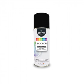 PEINTURE ACRYLIQUE S-COLOR RAL 9005 (NOIR FONCE) BRILLANT 400ML