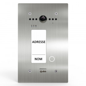 Platine VIDEA inox encastrable 1 bouton d'appel