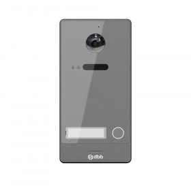 Platine VIDEA 1 Bouton - 2 fils - Gris Foncé