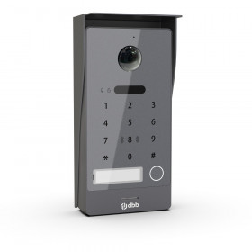 Platine VIDEA RFIC KP 1 Bouton - 2 fils - Gris